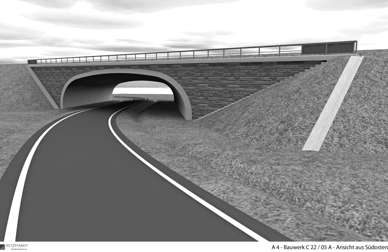 BAB A 44 Kassel-Herleshausen, AS Ringgau - AS Sontra-West, Projekt C22, VKE 221 Neubau Ingenieurbauwerke AS Sontra-West, Bw C22/05A