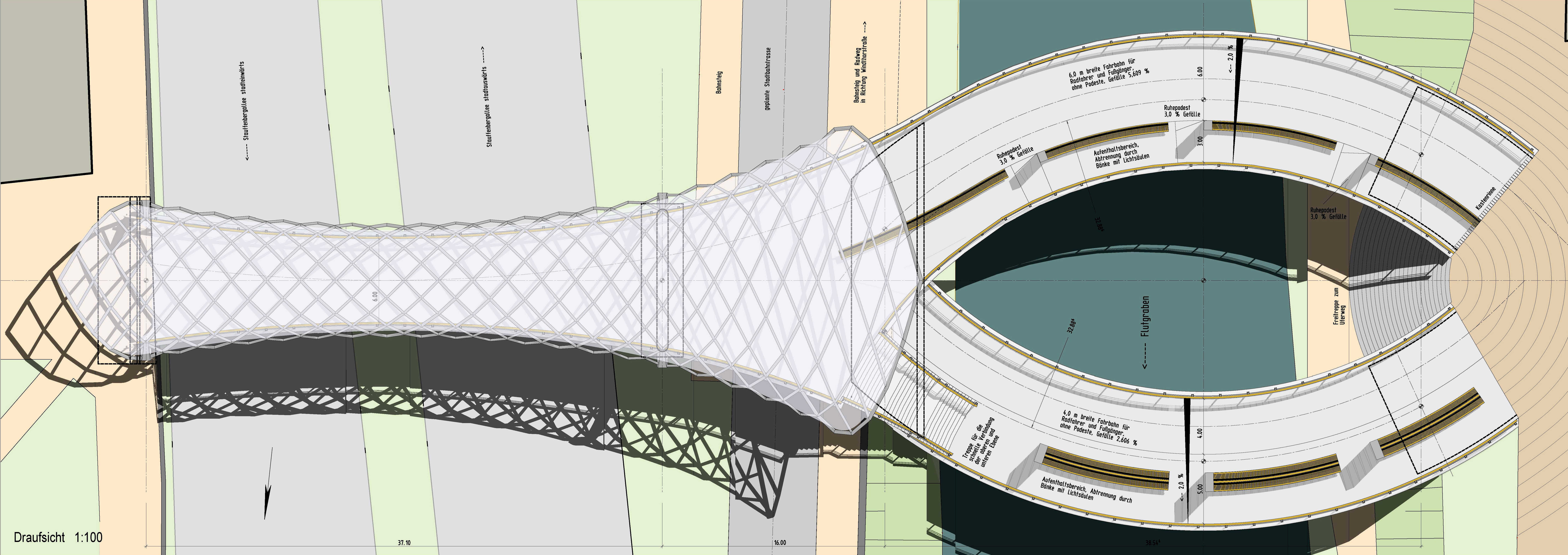 Realisierungswettbewerb Rad- und Gehwegbrücke zur ICE-City in Erfurt (Promenadendeck)