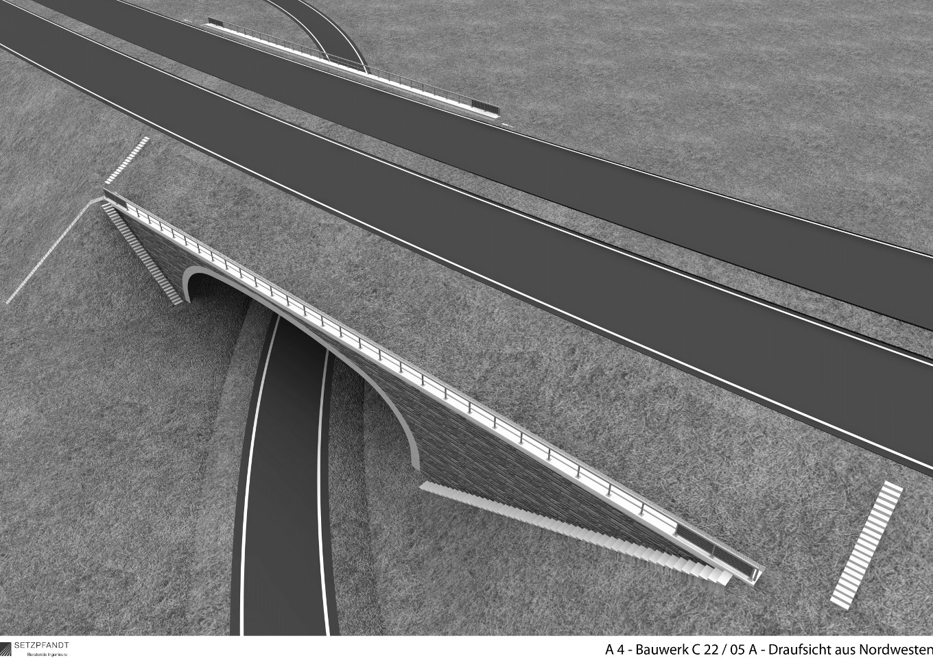 BAB A 44 Kassel-Herleshausen, AS Ringgau - AS Sontra-West, Projekt C22, VKE 221 Neubau Ingenieurbauwerke AS Sontra-West, Bw C22/05A